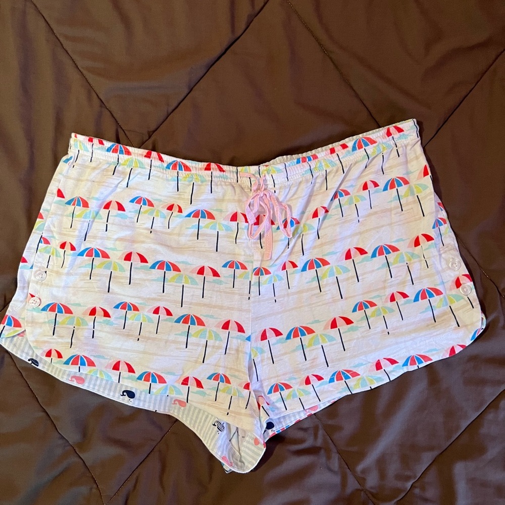 Jane and Bleecker XL Pajama Shorts with Beach Umbrellas